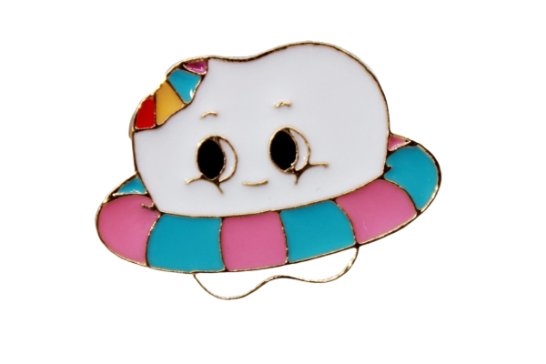 Pin broche metálico.